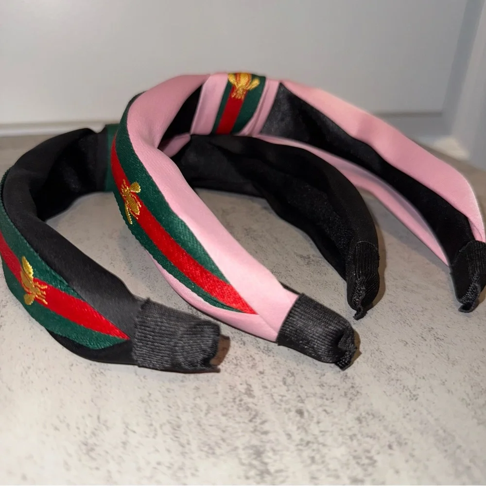 Set of 2 - Black & Pink Headbands - Picture 5 of 5
